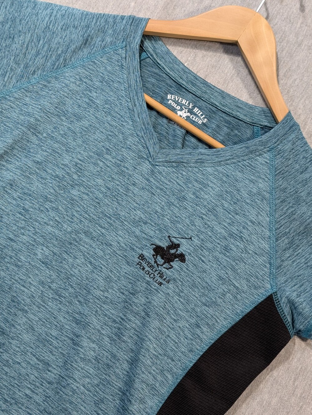 Beverly Hills Polo Club T-Shirt Women's Small Green Black